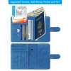 Passport Holder With Luggage Tag Cover Wallet RFID Blocking Leather