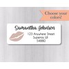 60ct - Return Address Lips Lipstick Theme Stickers/Labels (#489-WH)