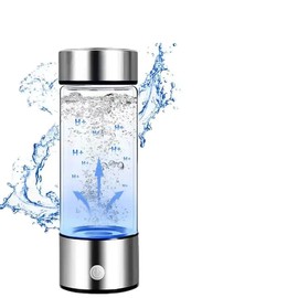 Hydrogen Water Bottle, Hydrogen Water Bottle Generator with PEM SPE Technology,Hydrogen Water Ionizer Glass Health Cup for Home Travel,Office and Daily Drinking