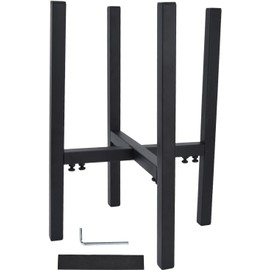 Soporte ajustable para plantas en interiores, soporte moderno para plantas, soporte alto de metal para uso en interiores y exteriores, 23-37 cm