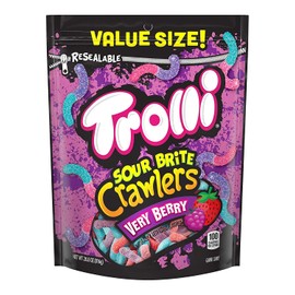 Trolli Sour Brite Crawlers Gummy Candy, Very Berry Flavor, 28.8 oz