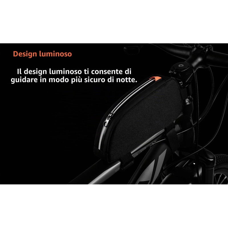 VENFOREST Borsa per tubo superiore per bicicletta, impermeabile, per telaio