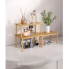 Danfoxer Cabinet Organizer Shelf(Set of 3),Bamboo Kitchen Counter Shelves for