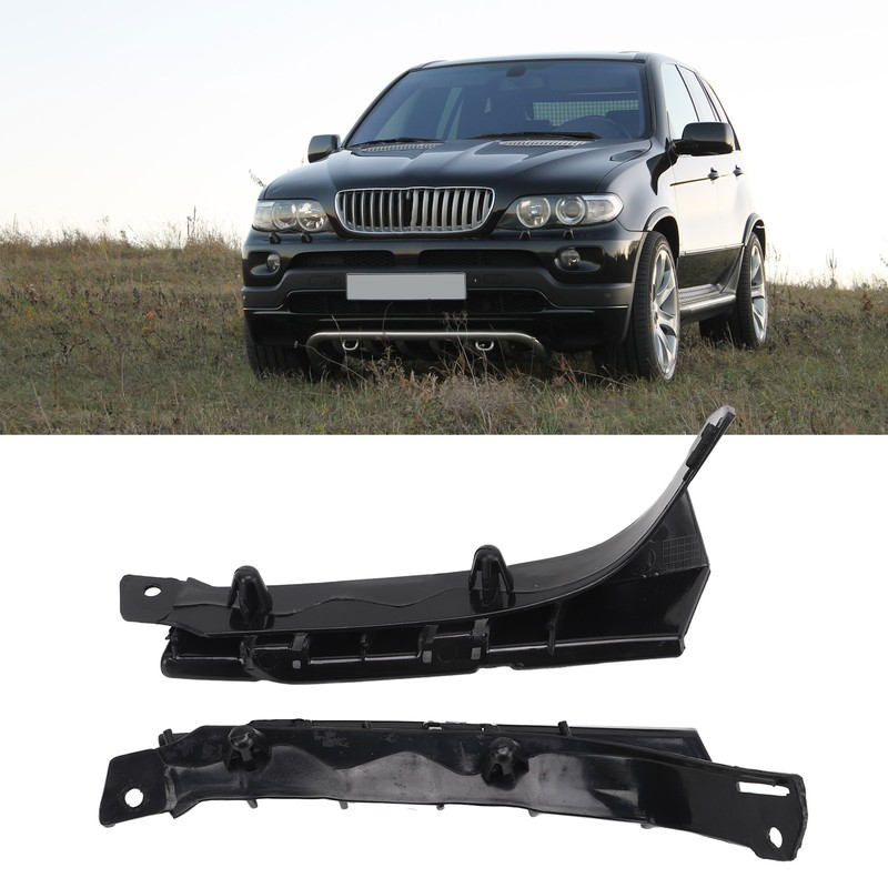 1 Pair Bumper Bracket 51117116667 Strong Strength Scratch Resistant Black