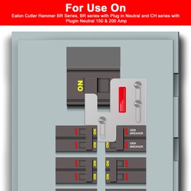 Generator Interlock Kit Compatible with Eaton Cutler Hammer BR Series 150 and 200 amp Panels,1 1/4-1 7/16 inches Spacing Between Main and Branch Breaker (EAT-PN200)