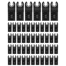 50Pcs Multi Tool Blades 35mm(1-3/8'') Oscillating Saw Blades Universal Cutter Quick Release Accessories for Metal Wood Plastic Compatible with DeWalt Dremel Milwaukee FEIN Makita Bosch Multimaster