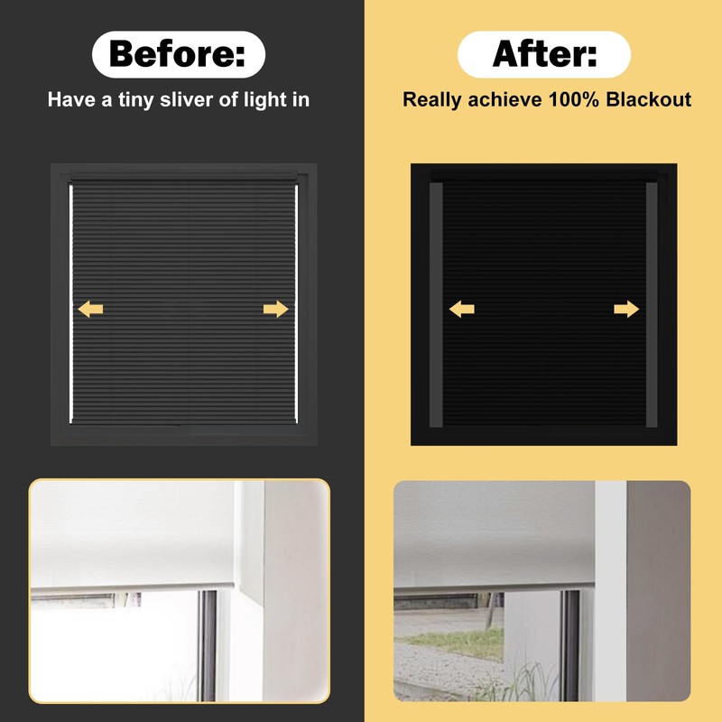 Blackout PVC Light Blocking Strips for Window Shades and Blinds