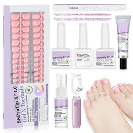 Solid Nail Glue Gel & Nail Glue Remover Kit - U V Light for Nails, Complete Nails Tools for Press Ons, Strong Gel Nail Glue Handheld Gel X Lamp Manicure Brown Cutics - Color: Pink