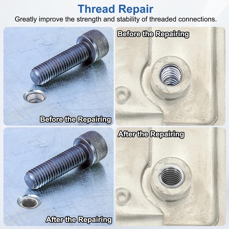 PATIKIL Wire Thread Inserts M12x1.75 Metric 2D 24mm, 20Pcs 304