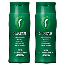 Pure 4582142694041 Kelp Hair Color Treatment, Gray Hair Dye, Black, 7.1 oz (200 g) x 2 Bottles