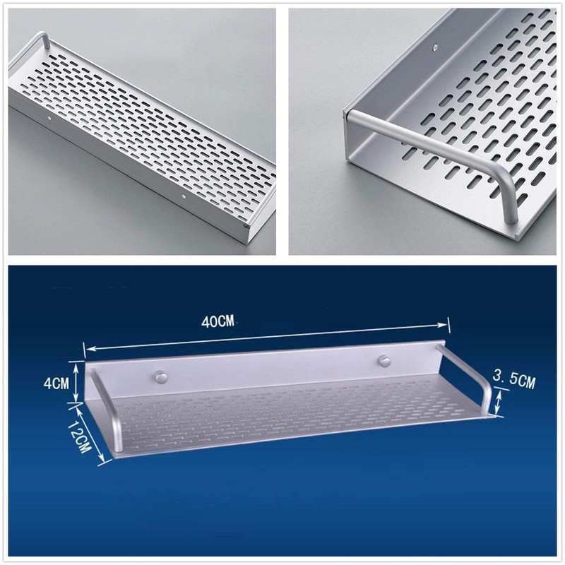 dophee 40cm Shower Caddy, Rectangle Aluminum Bathroom Shower Organizers Bath