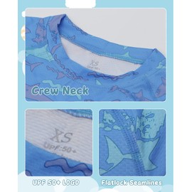 MEETYOO Boys Rash Guard Short Sleeve, Kids UPF 50+ Sun Protection Child Swimming Tops Quick Dry Rash Vest Age 6-12