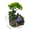 Desk Water Fountain Atomizing Rockery Water Fountain Desktop with LED