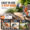 8-Pattern Garden Hose Nozzle for Watering – Adjustable Spray Gun