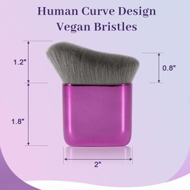 Yoseng Self Tanner Brush for Body & Face - Kabuki Makeup Brush for Self-Tanner,Tanning Mousse,Foundation & Bronzer | Streak-Free Application,Professional Tanning & Body Makeup Tool (Small)