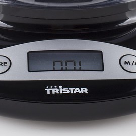 Tristar KW-2430 Küchenwaage Messschüssel 2 kg, Kunststoff, Schwarz