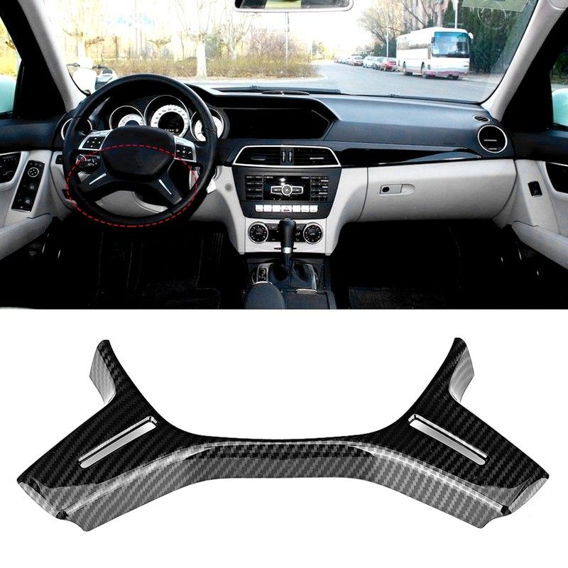 ABS Steering Wheel Gloss Trim Carbon Fiber Pattern Fit for