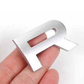 3D Raised Front Head ABS Letter Decal Emblem Tailgate Letters Rear Emblem Nameplate Sport Badge Compatible with RxxxE and RxxxR (Matte Silver)