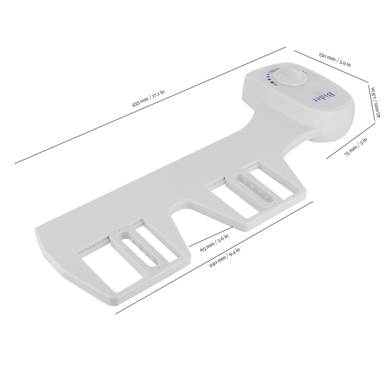 Non‑Electric Mechanical Toilet Bidet Sprayer Self Cleaning with Single Nozzle