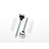 MaKe PRO033 Straight Toilet Pan Fixing Kit with Chrome Caps,