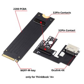 NFHK PCI-E 3.0 M.2 M-Key to Oculink SFF-8612 SFF-8611 Host Adapter for ThinkBook 14+ External Graphics Card & SSD