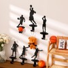 Zonon 6 Set Basketball Players Dunk Silhouette Coat Hooks with