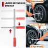 BCJCLTS Lug Wrench, Tire Wrench With 1/2-Inch Drive and 2PCS