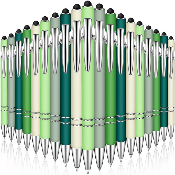 Zonon 38 Pieces Rubberized Ballpoint Pen with Stylus Tip Stylish