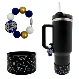 WAFOIRO Zodiac Silicone Boot Tumbler Handle Charms Aries Tumbler Cover Cup Accessories for 30oz&40oz Tumblers