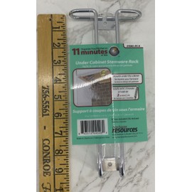 Hardware resources Wine Glass Rack Chrome Stemware Holder Under Cabinet  Wall Bar