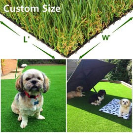 Green Pasture Artificial Grass 5ft x 6ft (30 sq ft) Turf w/Drainage Holes & Rubber Backing Indoor/Outdoor Realistic Synthetic Fake Lawn Rug Mat Carpet for Backyard Balcony Deck Landscape Pets
