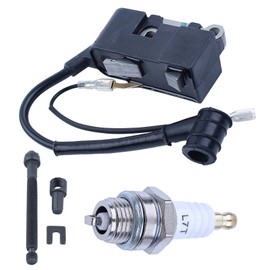 Ignition Coil Module for 4500 5200 5800 45cc 52cc 58cc Chainsaw, Adefol Ignition Coil Module with Adjustment Screw, Spark Plug, Professional Replacement Parts for Chainsaw Accessories