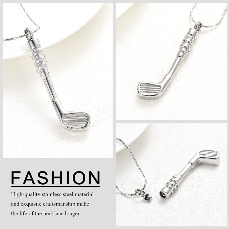 constantlife Cremation Golf Clubs Jewelry for Ashes Urn Necklace Keepsake