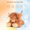 SuzziPals Heatable & Coolable Highland Cow Stuffed Animal, Microwavable Stuffed