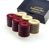Luxury Manopoulos Galalith Backgammon Checkers - Set of 30 Red
