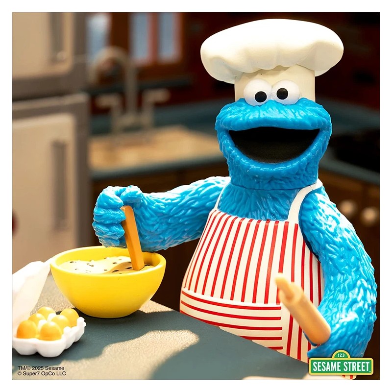 Reaction by Super7 Chef Cookie Monster Sesame Street Action Figure