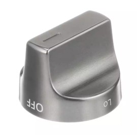 Whirlpool KIP 5R99, W10850015, Knob, Surface Burner, Black Stainless