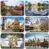 Deutschland/Germany Attractions - 6 Rectangular Fridge Magnets 7 x 4.5