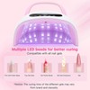 LKE UV LED Nail Lamp, White, 57 LED Beads, 3