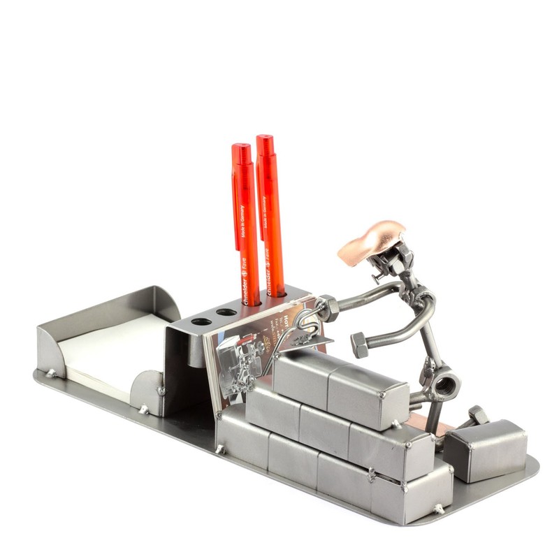 Steelman24 I Nuts and bolts sculpture Bricklayer Desk Organizer Office