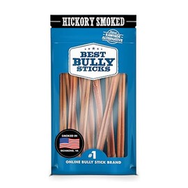 Best Bully Sticks Best Bully Sticks Hickory Smoked Jumbo 12 Inch Bully Sticks - 10 Count (Pack of 1) - 100% Natural, Smoky, Grain and Odor-Free, No Additives