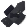 Felt Key Fob, Bones/Dogs, Black as Key Chain/Suitcase Tag and