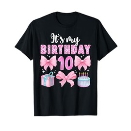 10th Coquette Themed Birthday Ten Year Old Girl Coquette Bow T-Shirt