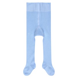 FALKE Unisex Baby Tights Family B Ti Sustainable Cotton Plain 1 Piece, Blue Crystal Blue 6290, 80-92, Blue Crystal Blue 6290
