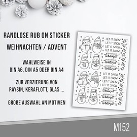 Rubon Sticker - viele weihnachtliche Motive zu Auswahl (M152)