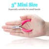 SPEEDWOX Mini Long Nose Pliers Curved 3 Inch Chain Plier