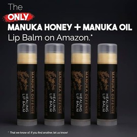 BALM OF GILEAD- Bálsamo labial curativo Manuka Defense, terapia de hidratación intensiva, manuka + árbol de té | Menta refrescante