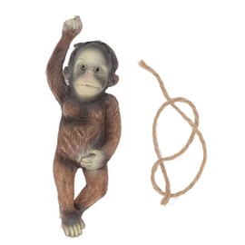 Monkey Hanging Statue, Hanging Monkey Garden Statue for Outdoors, Simulation Resin Monkey Hanging Animal Statue, Exquisite Carving, Monkey Garden Figurine, Ornament for Garden, Lawn, Patio Outdoor