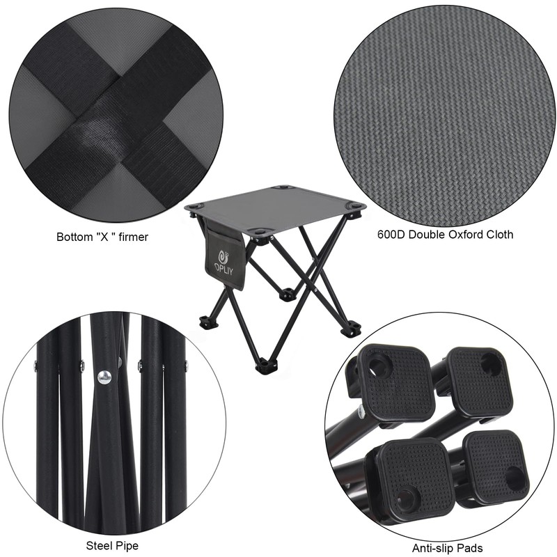Opliy Camping Stool 2 Pack,13.5 Inch Portable Folding Stool for