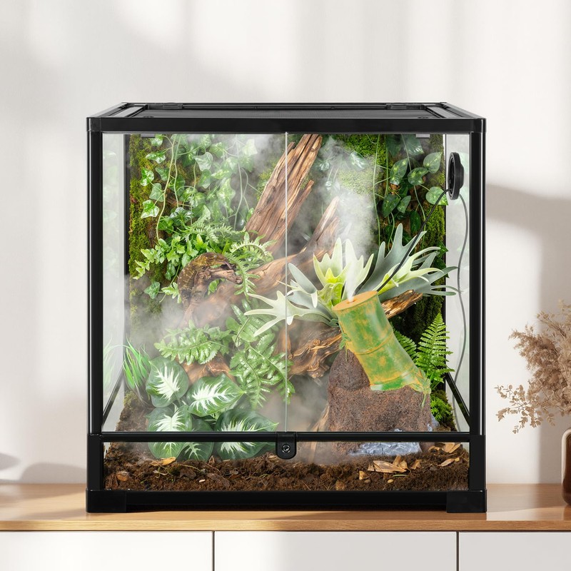 Reptile Humidifier Fogger, Bamboo Trunk Humidifier with Top Mist Outlet,